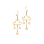 18K Gold Rainy Clouds Earrings