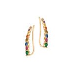 18K Gold Illusion Cuff Earrings