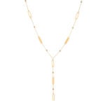 18K Gold Dreamy Rectangles Drop Necklace