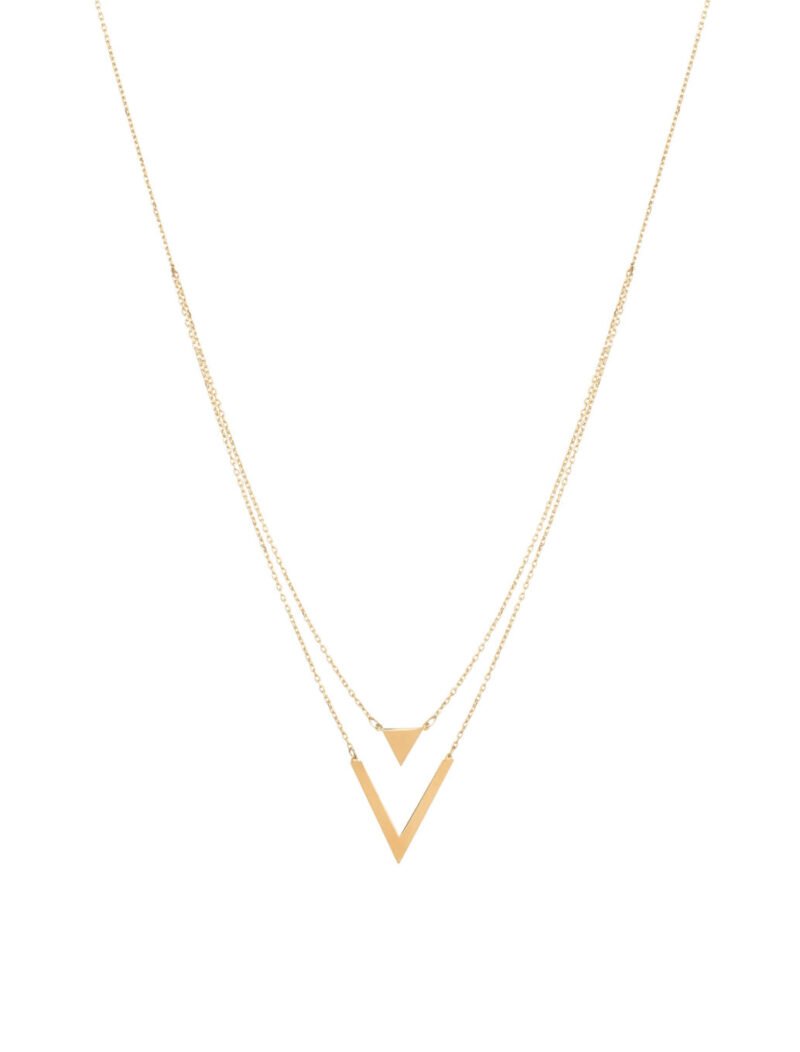 18K Gold Duo Layers Necklace