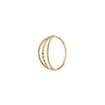 18K Gold Twist & Studs Ring