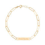 18K Gold Engraved Custom Plate Bracelet