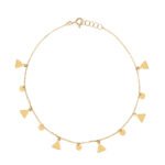 18K Gold Tiny Shapes Anklet