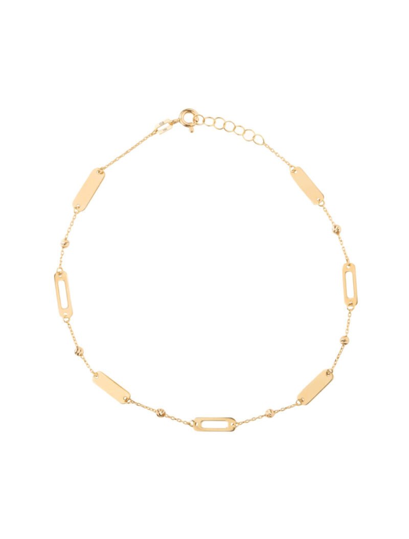 18K Gold Dreamy Rectangles Anklet