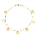 18K Gold Dreamy Circles Anklet