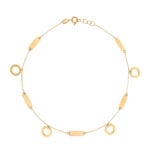 18K Gold Duo Shapes Anklet