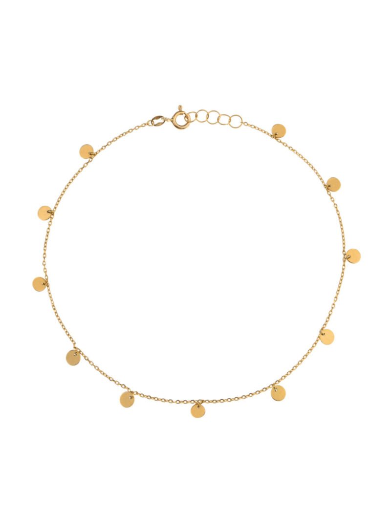 18K Gold Gypsy Anklet
