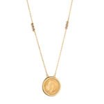 18K Gold Quarter (1/4) Lira Necklace