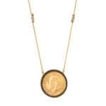 18K Gold Radiant Lira Necklace