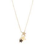 18K Gold Stars Cascade Necklace