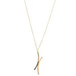 18K Gold Asymmetrical Curves Necklace