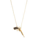 18K Gold Gun Necklace