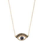 18K Gold Encrusted Evil Eye Necklace