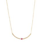 18K Gold Simplicity Gem Necklace