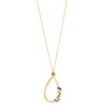 18K Gold Modern Drop Necklace