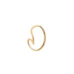 18K Gold Minimalistic Wave Ring