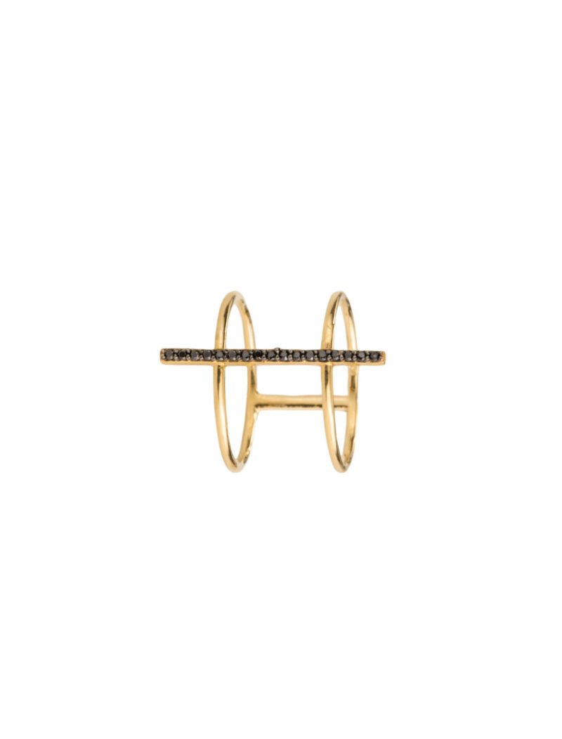 18K Gold Straight Line Ring