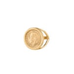 18K Gold Half Lira Ring