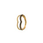 18K Gold Double V Ring