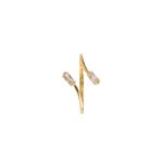 18K Gold Delicate Swirl Ring