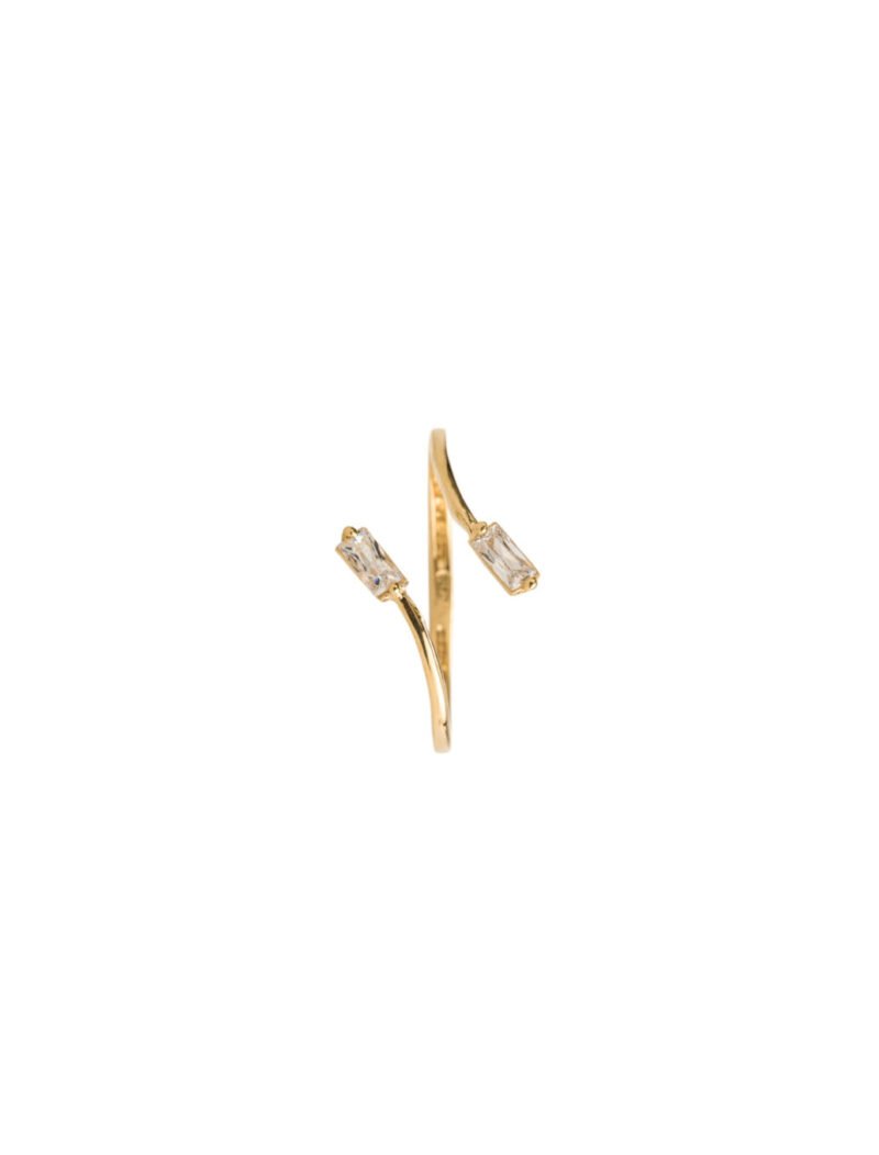 18K Gold Delicate Swirl Ring