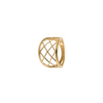 18K Gold Solid Sparkle Ring