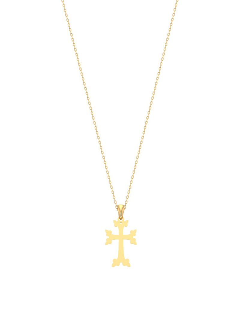 18K Gold Armenian Cross Necklace
