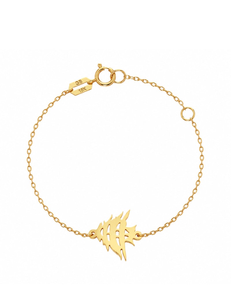18K Gold Lebanese Cedar Bracelet
