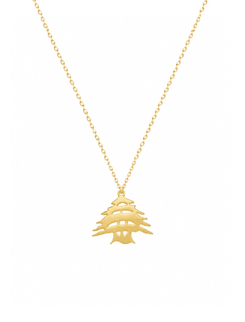 18K Gold Lebanese Cedar Necklace