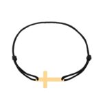 18K Gold Cross Kids' Cord Bracelet