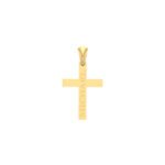 18K Gold Customized Cross Kids Pendant