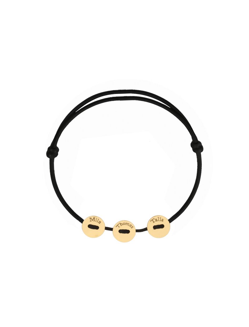 18K Gold Customized Disks Men Bracelet