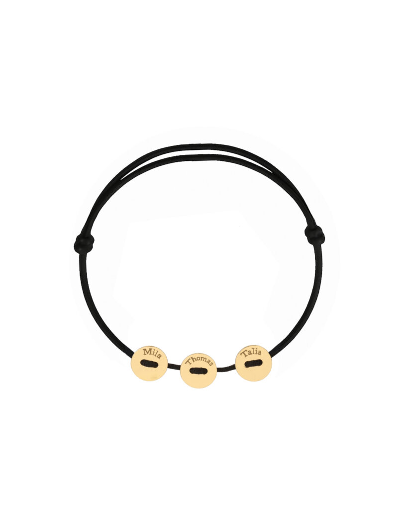 18K Gold Customized Disks Men Bracelet