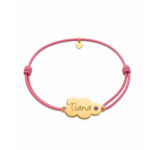 18K Gold Customized Head In The Clouds Newborn Bracelet