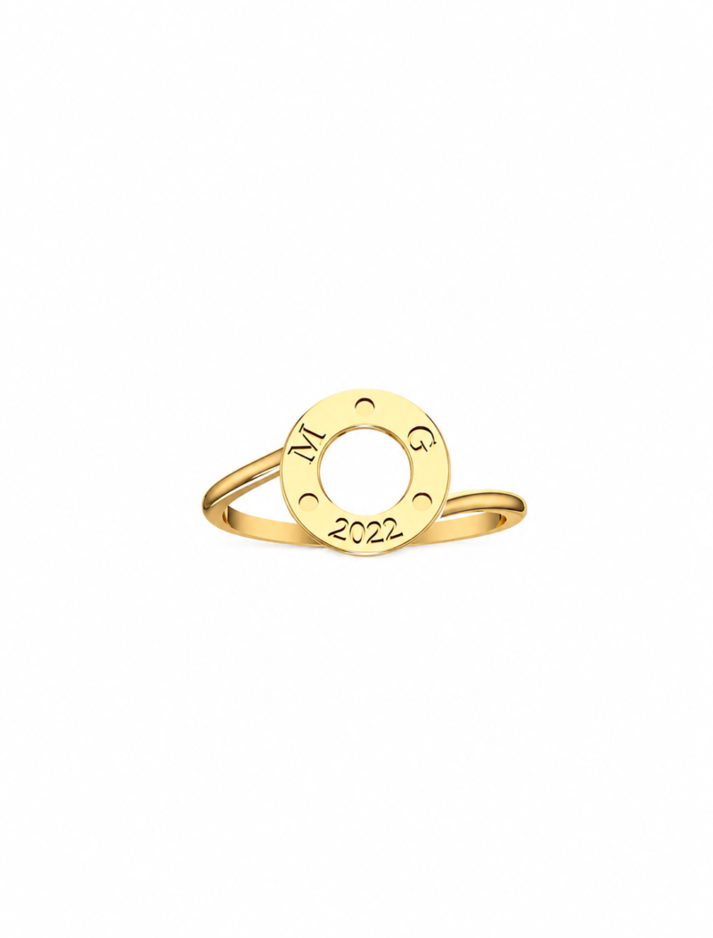 18K Gold Eternal Love Open Circle Ring