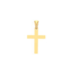 18K Gold Plain Cross Kids Pendant