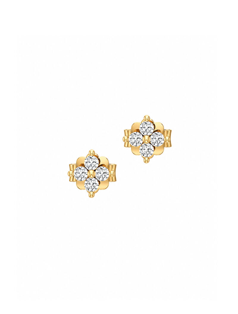 18K Gold Shining Bloom Earrings