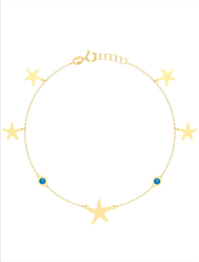 18K Gold Starfish Anklet