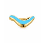 18K Gold Wedge Enamel Ring