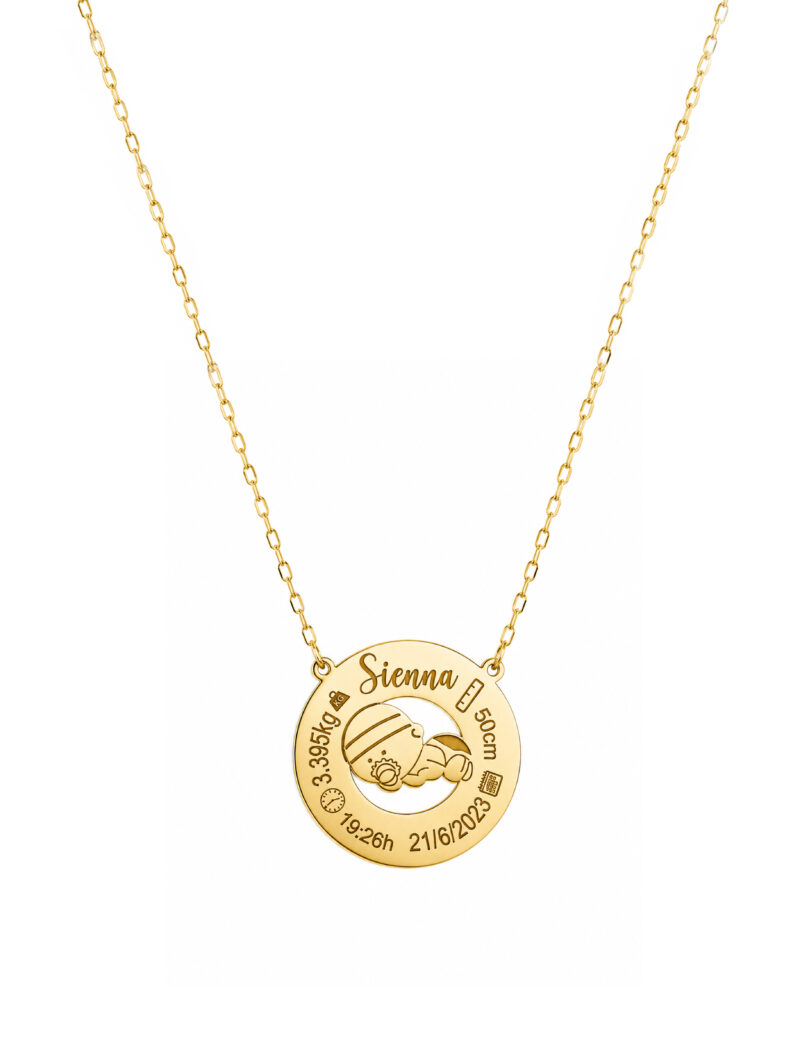 18k Gold Child's Details Necklace