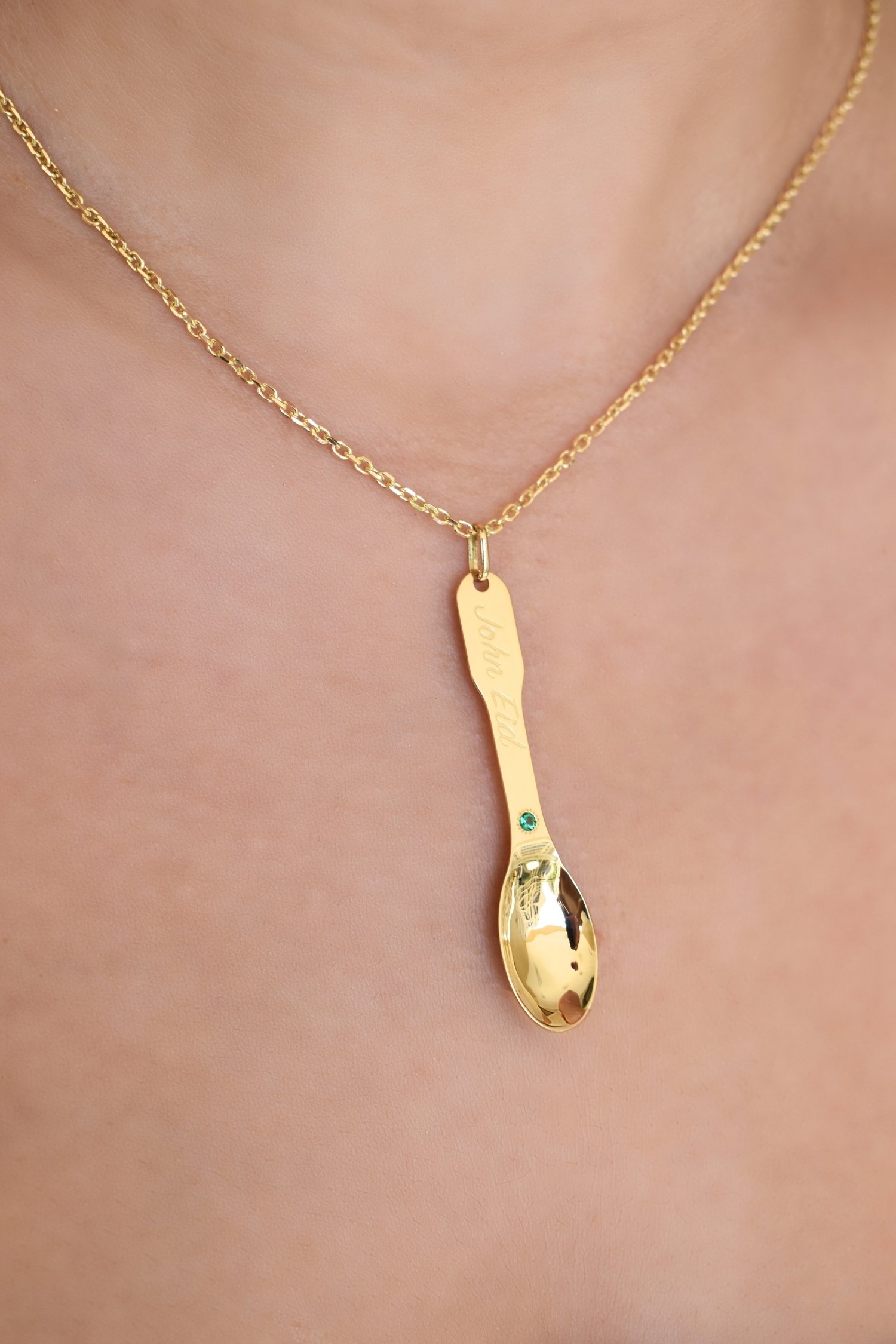 18k Gold Customized Newborn Spoon - Garo Boyadjian Jewelry.