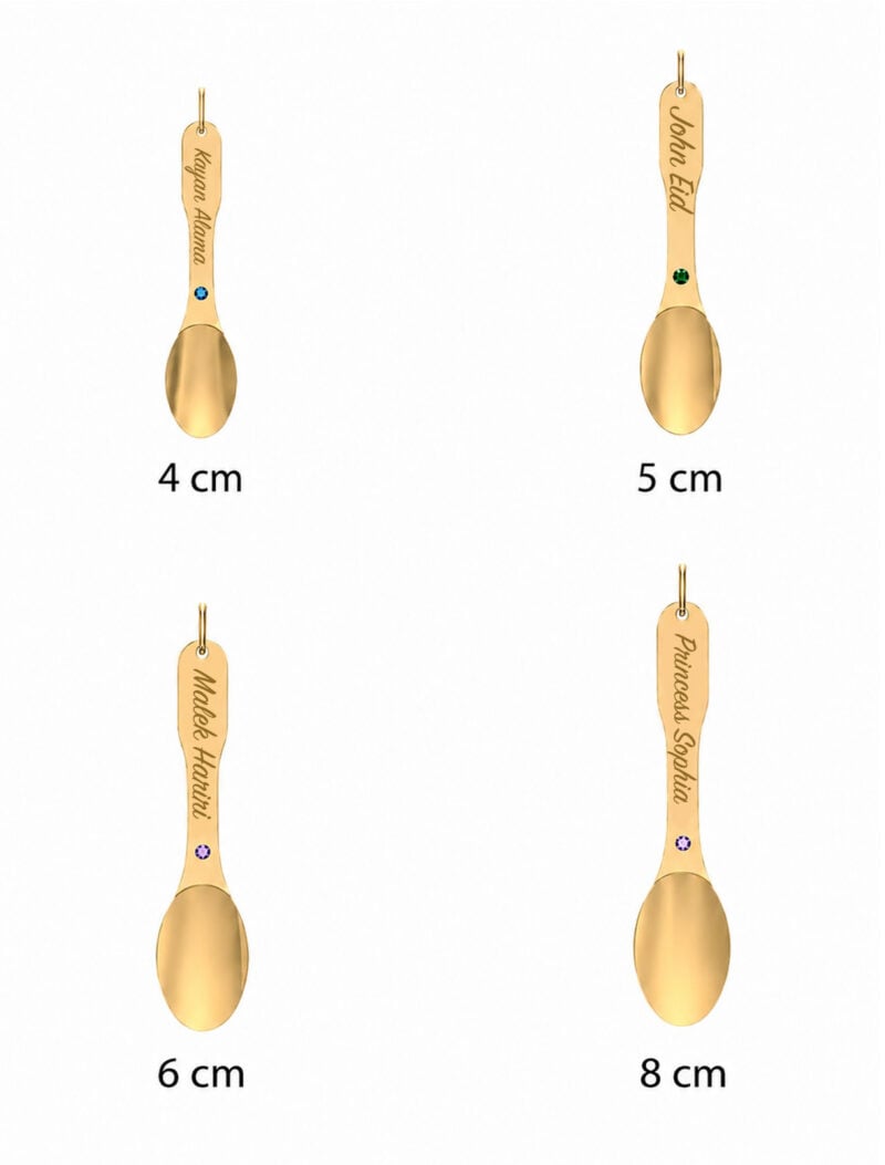 18k Gold Customized Newborn Spoon