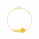 18k Gold Leo Newborn Bracelet