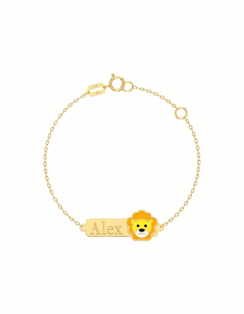 18k Gold Leo Newborn Bracelet