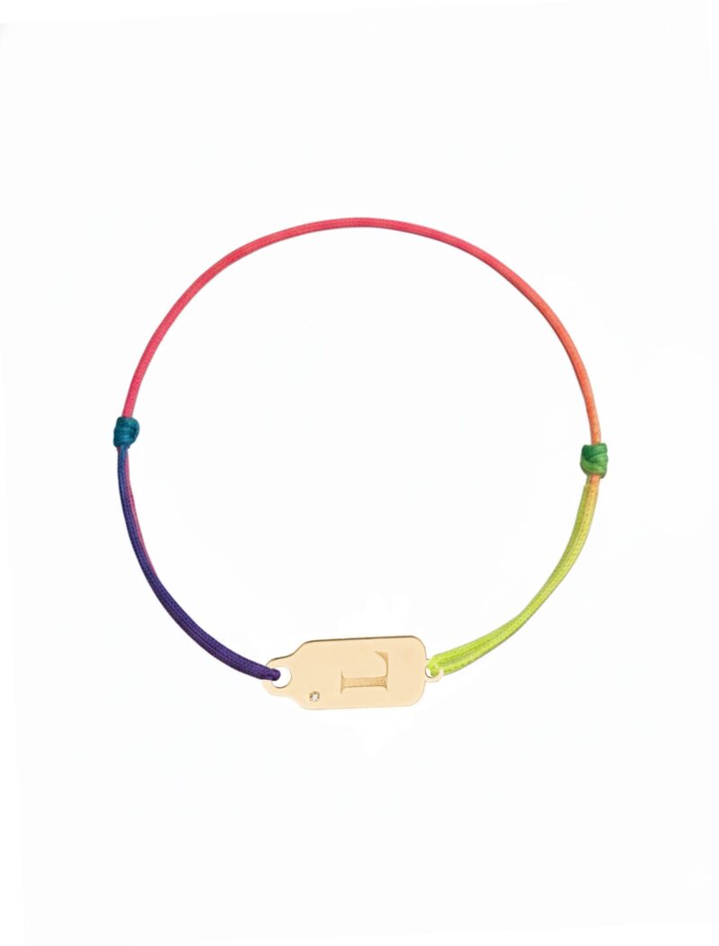 18K Gold Custom Letter Diamond Bracelet