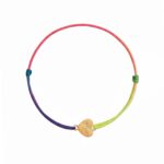 18K Gold Fluted Heart Diamond Bracelet