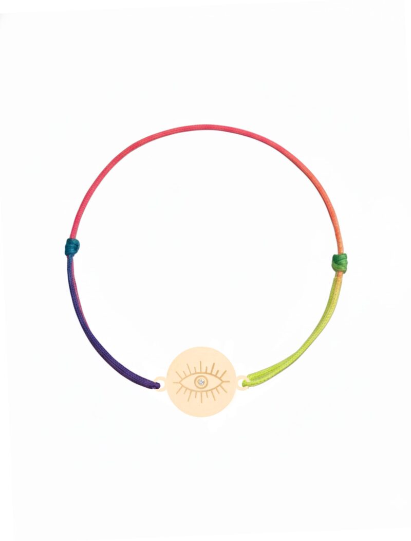 18K Gold Evil Eye Diamond Bracelet