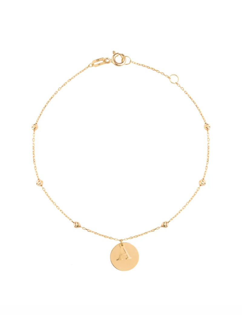18K Gold Playful Letter Bracelet