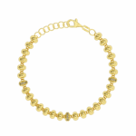 18K Gold Interlocked Beads Chain Bracelet