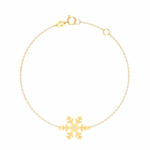 18K Gold Glistening Snowflake Bracelet